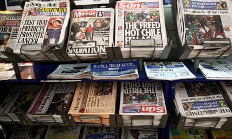 Newspapers on a newstand