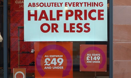 A discount sign in a shop