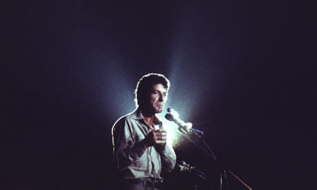 Cohen onstage, Copenhagen, 1972.