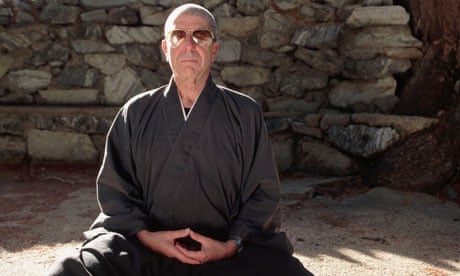 Cohen meditating, Mount Baldy, 1995.