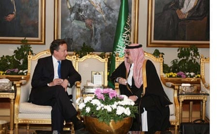 Prince Mohammed bin Nawaf of Saudi Arabia and David Cameron