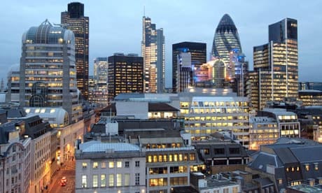 Skyline of London's financial district