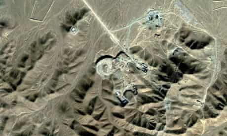 Aerial view of Iran's nuclear facility at Qom