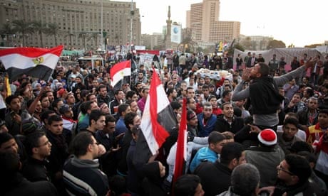 Demonstrators in Cairo Egypt