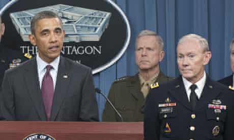 United States President Barack Obama Outlines Defense Strategy at the Pentagon,