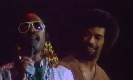 Gil Scott-Heron and Stevie Wonder singing Happy Birthday on the Hotter than July tour.

