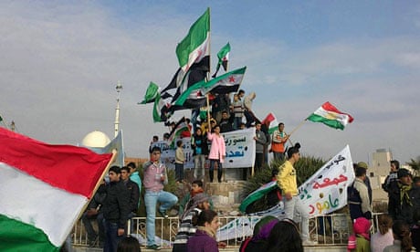 A protest against Syria's President Bashar al-Assad