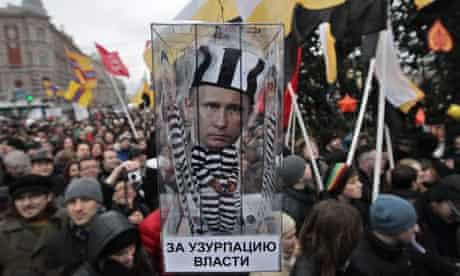 Russians protest against alleged vote rigging in Russia's parliamentary elections