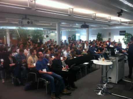 Presentations in progress during the hack day
