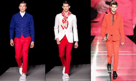 Why do so many men think to wear red trousers? Men's fashion | Guardian