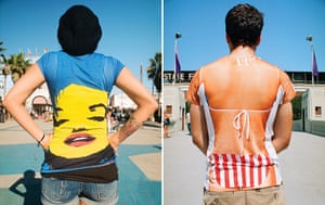 Big Picture: T-Shirts: Images on the backs of t-shirts: Yellow Madonna. Bikini