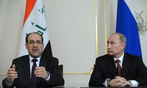 Russia's president Vladimir Putin and Iraqi prime minister Nouri al-Maliki met at the Novo-Ogaryovo residence outside Moscow, Russia on Wednesday.