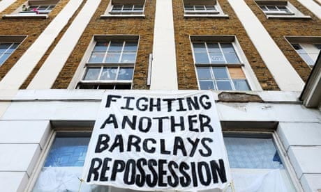 Squatters in building in solicitors firm repossessed by Barclays bank