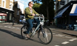 on an e-bike