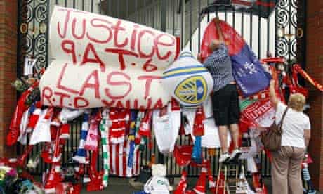 Hillsborough tributes outside the stadium