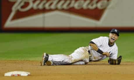 New York Yankees' Derek Jeter injured