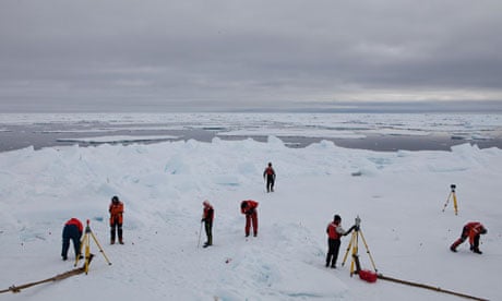 Scientists studying Arctic Sea Ice