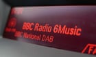 A car DAB radio display showing BBC Radio 6 Music