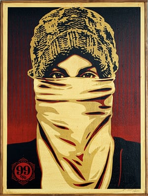 Shepard Fairey images: The Protester