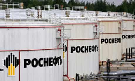 Rosneft oil storage tanks
