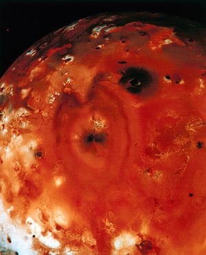 Voyager: Close up view of Io, one of the moons of Jupiter, 1979.