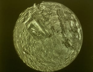 Voyager: One of five main Uranian moons, Miranda,