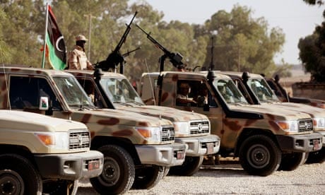 Libyan army forces in Tripoli