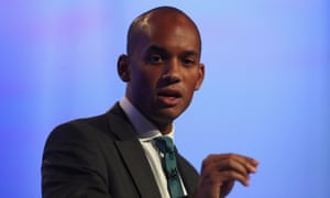 Chuka Umunna MP speaking to delegates at the Labour party conference in Manchester yesterday