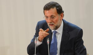 Spanish Prime Minister Mariano Rajoy gestures during a press conference in Madrid on October 2, 2012, after the fifth Regional Presidents Conference. Spain is not planning to make an imminent demand for a sovereign bailout from the eurozone to end its financial crisis, Mariano Rajoy said today.