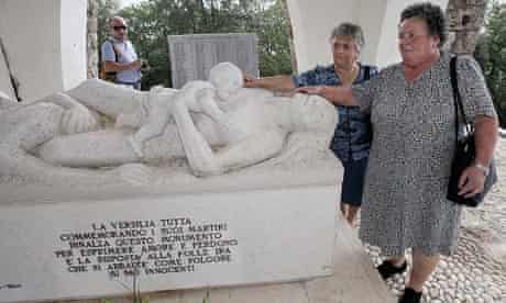 Sculpture marking the Sant’Anna di Stazzema massacre in 1944