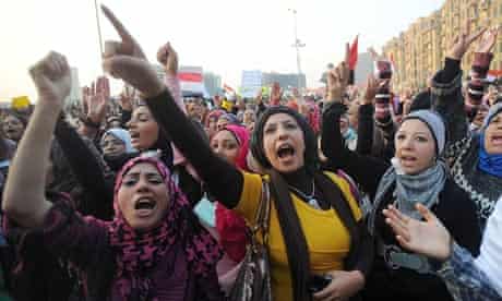 Women in Tahrir square in November 2011