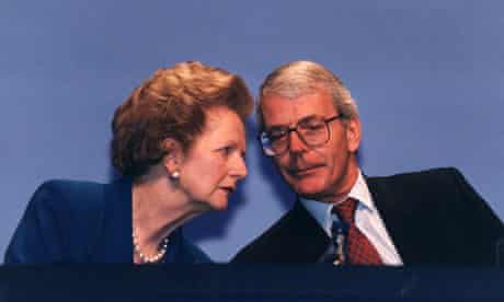 John Major and Margaret Thatcher at the 1996 Conservative party conference