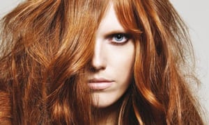 model with hair extensions