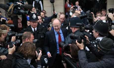 George Entwistle after giving evidence to a Commons select committee over the Jimmy Savile scandal