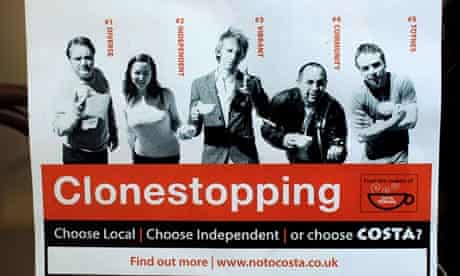A Clonestopping poster from the No to Costa campaign by Totnes residents
