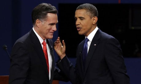 Romney and Obama after debate