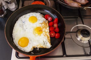 The Selby: Breakfast. Fried eggs and tomatoes