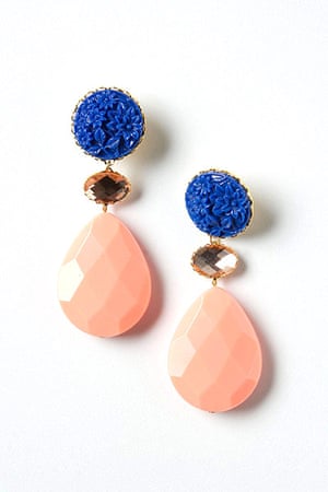 Fashion Wish List: Pale coral and blue earrings
