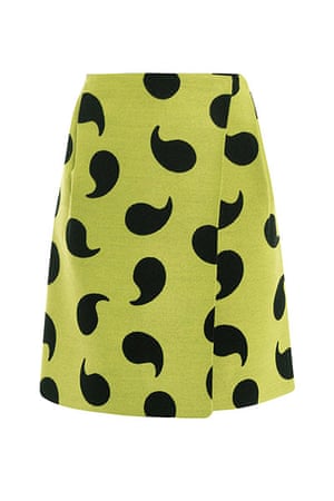 Fashion Wish List: Yellow/green skirt with pattern of black apostrophes