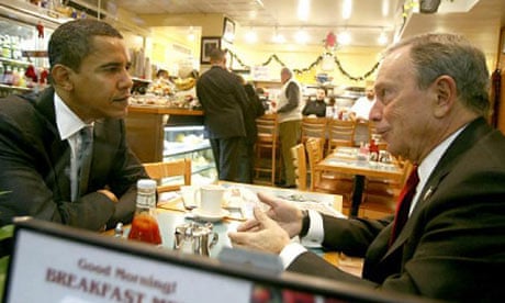 Barack Obama and Michael Bloomberg in 2008