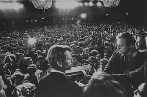 Robert F Kennedy: Robert F Kennedy speaking at the Ambassador Hotel on 5 June 1968
