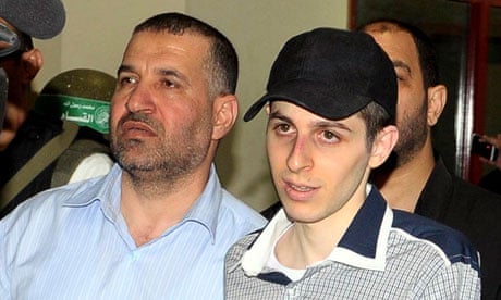Ahmed al-Jaabari with Gilad Shalit