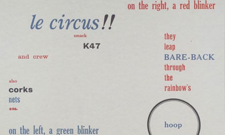 Finlay's poster-poem Le Circus