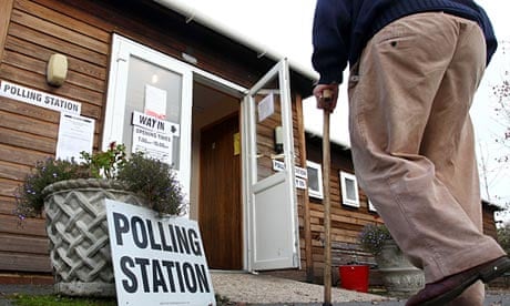 A polling station for the police and crime commissioner election in Bethersden, Kent