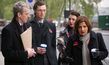 Peter Capaldi as Malcolm Tucker and Rebecca Front as Nicola Murray in The Thick of It