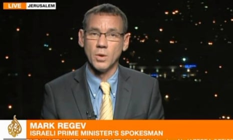 Israeli government spokesman Mark Regev in a screen grab from Al-Jazeera.