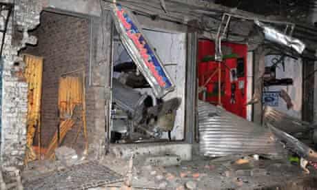 Aftermath of Taliban suicide bomb in Rawalpindi, Pakistan
