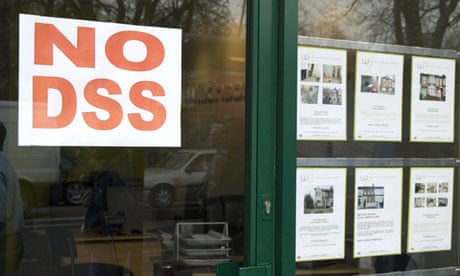 No DSS sign in an estate agents