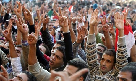Protesters in Tahrir Square