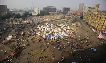 A general view of Tahrir Square in Cairo. Clashes between police and protesting youths have erupted near the square ahead of a mass rally against a decree by President Mohamed Morsi granting himself broad powers.